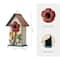 Glitzhome® 10.25" Washed White Distressed Flower Birdhouse